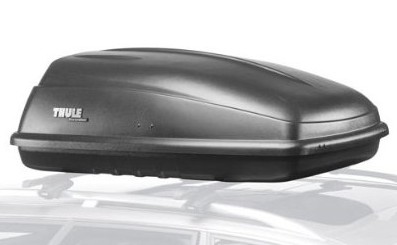 Side view of Thule Excursion car top box