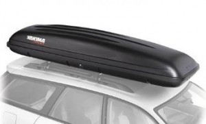 The Yakima Rocketbox 11 roof top box on a car
